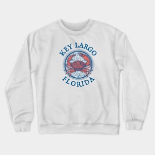 Key Largo, Florida, with Stone Crab on Windrose Crewneck Sweatshirt